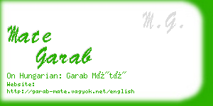 mate garab business card